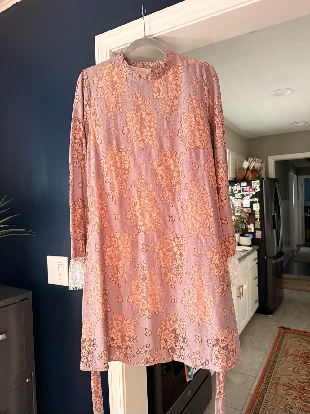NWT Allegra K Lace Floral Dress